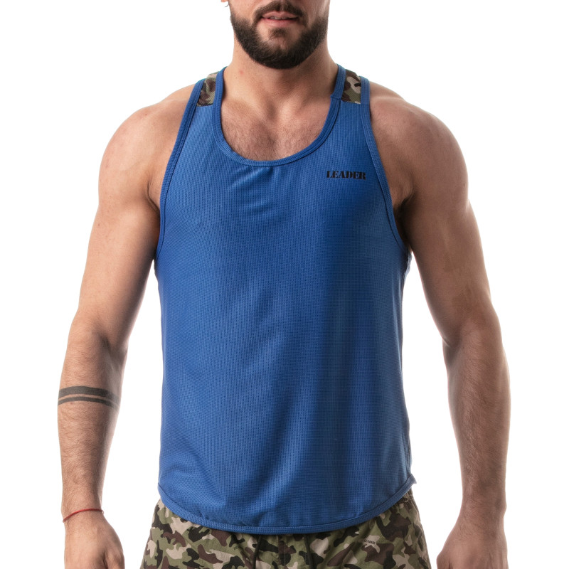 LEADER Débardeur CAMO RACER Bleu